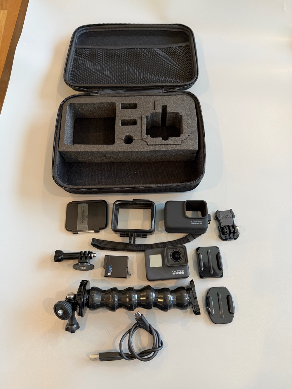 GoPro HERO7 Black Action Camera with Battery, Charge Cable And Accessories